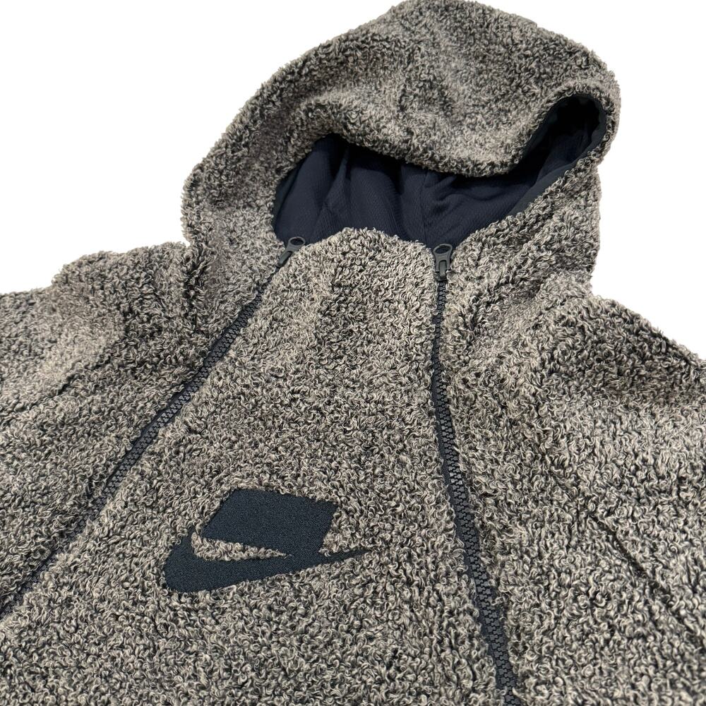 Nike Sportswear Sherpa Half-Zip Pullover Women's S Gray - Picture 2 of 10